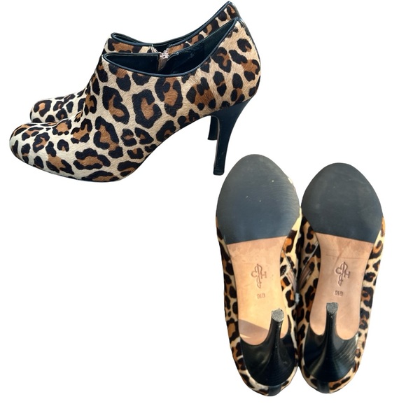 Cole Haan Talia Leopard Animal Print Ankle Bootie Shoe Size 9.5 - Picture 3 of 5